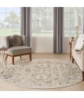 Nourison Oushak Home Cream OUS01 7 ft. 10 in. X Round Rug