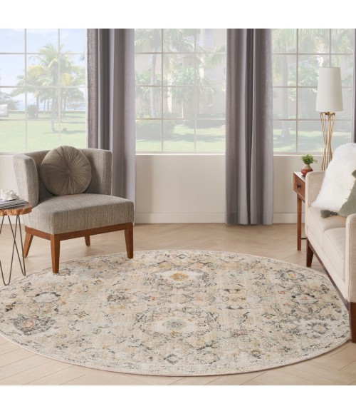 Nourison Oushak Home Cream OUS01 7 ft. 10 in. X Round Rug