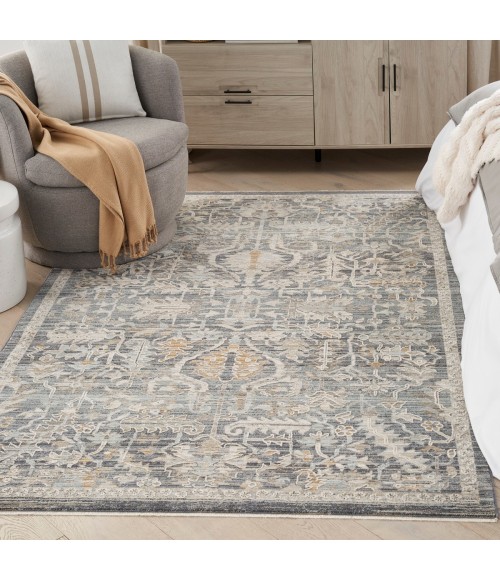 Nourison Nyle Navy Multicolor NYE02 5 ft. 3 in. X 7 ft. 10 in. Rect. Rug