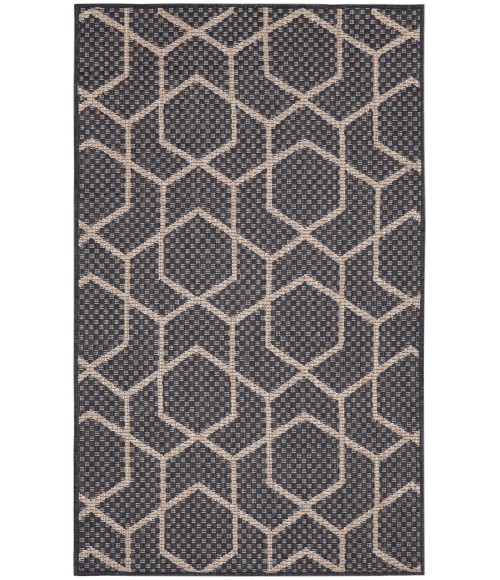 Nourison Horizon Indoor/Outdoor Charcoal HOZ01 3 ft. X 5 ft. Rect. Rug