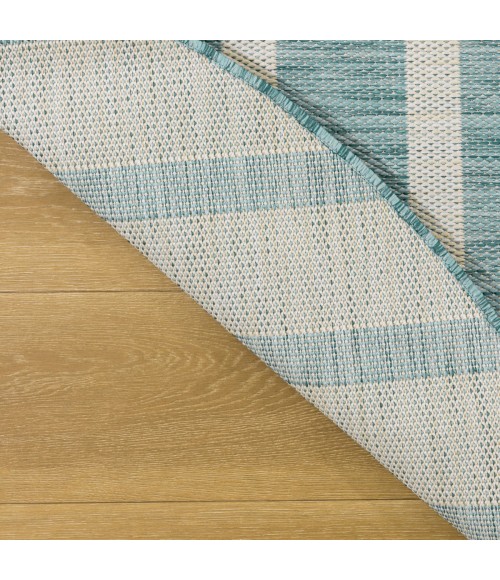 Nourison Positano Aqua Ivory POS03 8 ft. X Round Rug