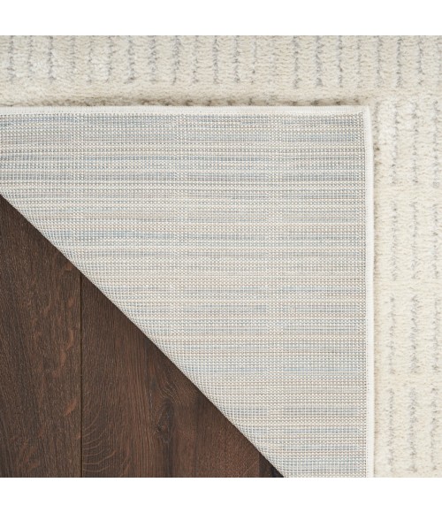 Nourison Cozy Modern Ivory Grey CMD03 2 ft. 2 in. X 10 ft. Rect. Rug