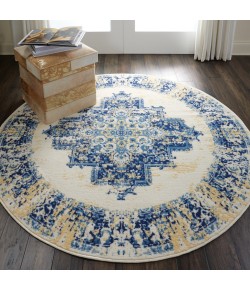Nourison Grafix - Grf14 White Area Rug 5 ft. 3 X Round