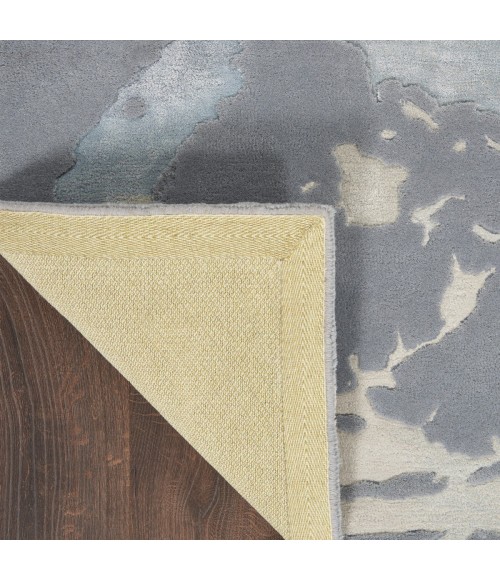 Nourison Prismatic Area Rug PRS19 Seafoam/Silver 9'9" x 13'9"