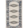 Nourison Passion Ivory/Grey/Blue PSN03 2 ft. 2 in. X 10 ft. Rectangle Rug