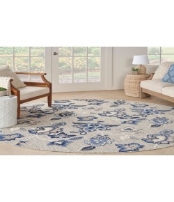 Nourison Aloha Blue Grey ALH31 7’10” Round Rug