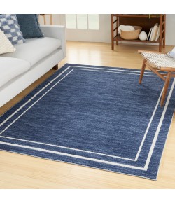 Nourison Essentials - Nre02 Navy Ivory Area Rug 5 ft. X 7 ft. Rectangle
