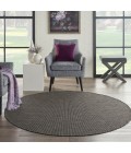 Nourison Positano Round Area Rug POS01-Charcoal
