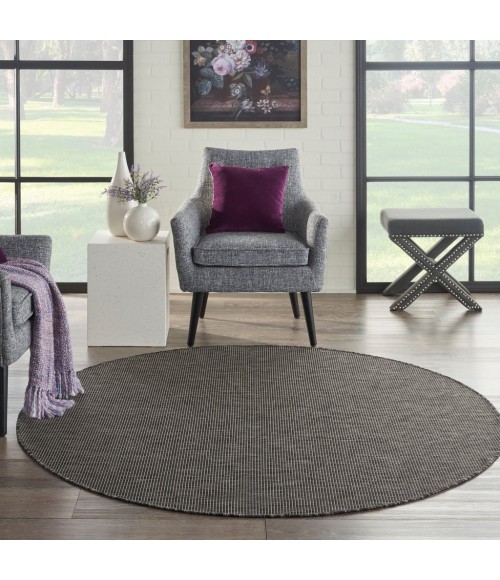 Nourison Positano Round Area Rug POS01-Charcoal