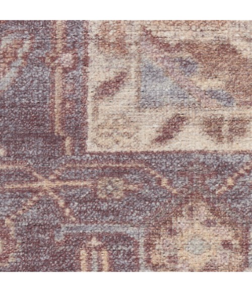 Nourison Vintage Washables Ivory Purple VWS13 2 ft. X 6 ft. Rect. Rug