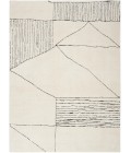 Nourison Cozy Modern Ivory Black Rug CMD02 5 ft. 3 in. X 7 ft. Rect. - Rugs Town Nourison Cozy Modern Ivory Black CMD02 5 ft. 3 in. X 7 ft. Rect. Rug