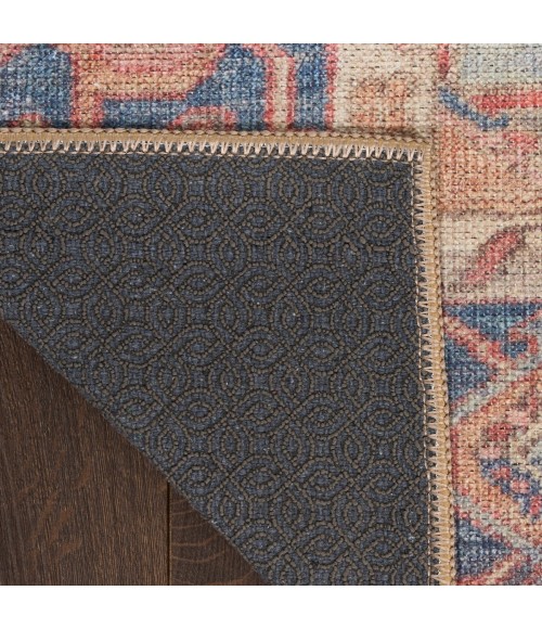 Nourison Vintage Washables Blue Coral VWS13 5 ft. 3 in. X 7 ft. 3 in. Rect. Rug