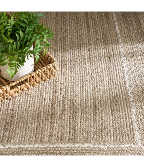 Nourison Terrazzo Jute Natural Grey TRJ01 5 ft. X 7 ft. Rect. Rug