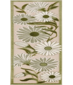 Nourison Aloha Ivory Green ALH33 2 ft. X 6 ft. Rectangle Rug