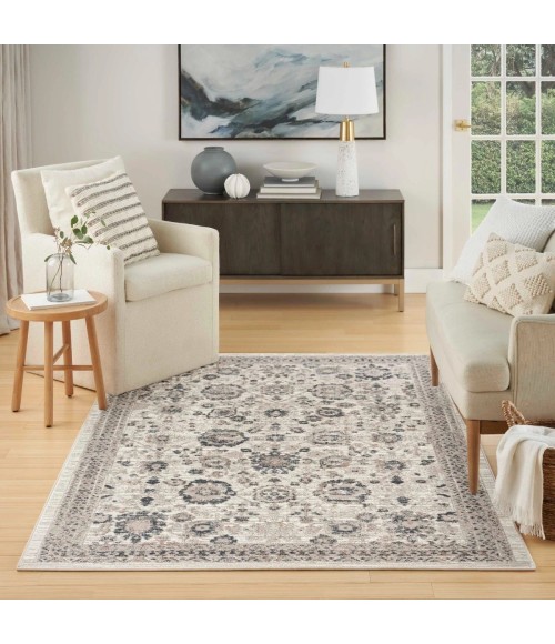 Nourison Eco Cycle Ivory Multicolor ECY02 5 ft. X 7 ft. Rect. Rug