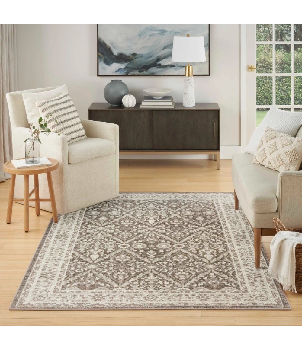 Nourison Eco Cycle Ivory Mocha Rug ECY04 8X10 Rect. - Rugs Town