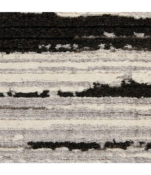 Nourison TEXTURED CONTEMPORARY Area Rug Nourison Textured Contemporary Area Rug TEC02-Ivory/Charcoal