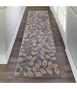 Nourison Tranquil(Traql) - Tra03 Grey Beige Area Rug 2 ft. 3 X 7 ft. 3 Rectangle