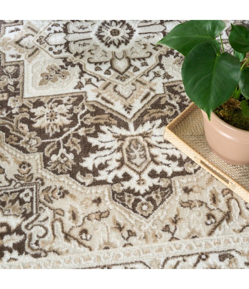 Nourison Dekor Brown Ivory DEK08 4 ft. X 6 ft. Rect. Rug