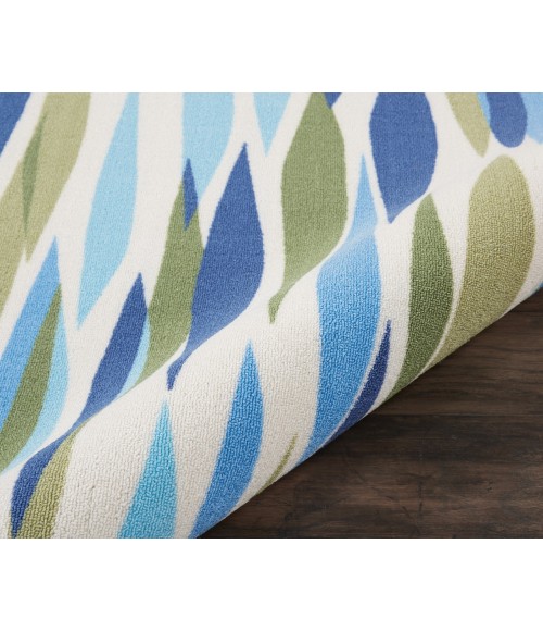 Nourison SUN N' SHADE Area Rug Waverly Sun N' Shade Area Rug SND01-Seaglass