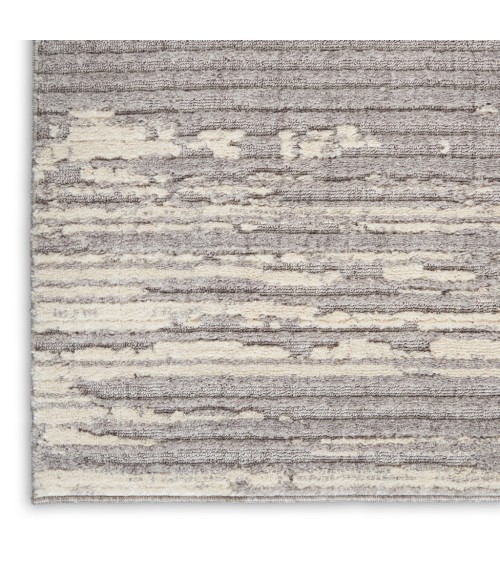 Nourison Textured Contemporary Area Rug TEC02-Grey/Ivory