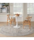 Nourison Nyle Ivory/Grey/Blue Rug NYE01 7’10” X Round - Rugs Town Nourison Nyle Ivory/Grey/Blue NYE01 7’10” X Round Rug