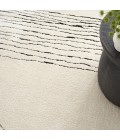 Nourison Cozy Modern Ivory Black Rug CMD02 5 ft. 3 in. X 7 ft. Rect. - Rugs Town Nourison Cozy Modern Ivory Black CMD02 5 ft. 3 in. X 7 ft. Rect. Rug