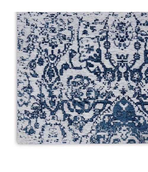 Nourison Damask Iory Navy DAS06 2 ft. 3 in. x 7 ft. 6 in. Rect. Rug