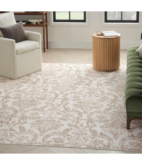 Nourison Jubilant Ivory Beige JUB09 6 ft. X 9 ft. Rect. Rug