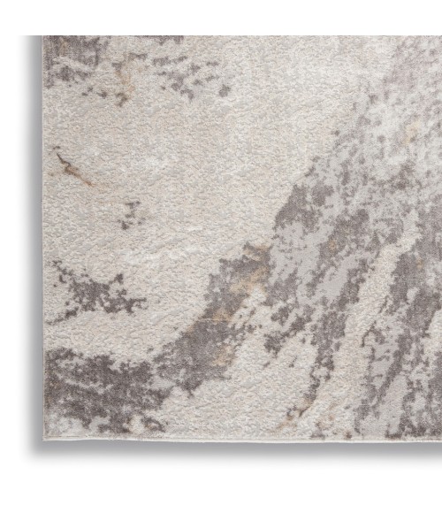 Nourison Sleek Textures Area Rug SLE03-Brown/Ivory