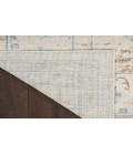 Nourison Astra Machine Washable Ivory Blue ASW13 2 ft. 2 in. X 10 ft. Rectangle Rug