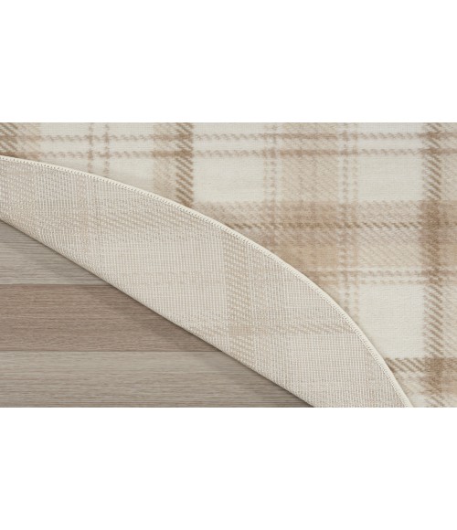 Nourison Grafix Ivory Beige GRF03 4 ft. Round Rug