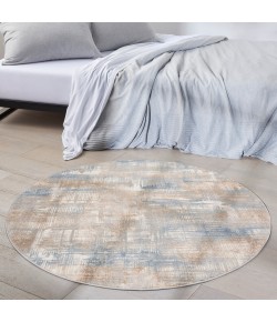Calvin Klein Ck950 Rush - Ck951 Blue Beige Area Rug 4 ft. X Round