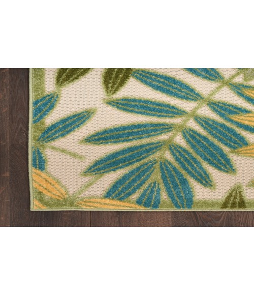 Nourison Aloha Green Multicolor ALH18 2 ft. X 6 ft. Rectangle Rug