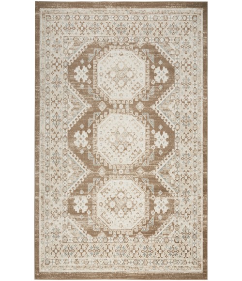 Nourison Serenity Home Ivory Mocha SRH01 5 ft. 3 in. X 7 ft. 3 in. Rectangle Rug