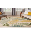 Nourison Aloha Green Multicolor ALH18 5 ft. 3 in. Round Rug