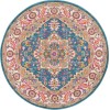 Nourison Passion - Psn20 Teal Multicolor Area Rug 5 ft. 3 in. X Round