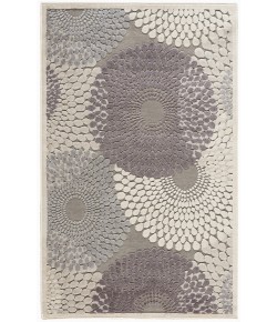 Nourison Graphic Illusions - Gil04 Grey Area Rug 3 ft. 6 X 5 ft. 6 Rectangle