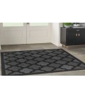 Nourison Easy Care Charcoal Black NES01 5 ft. Square Rug
