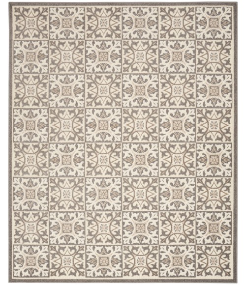 Nourison Aloha Area Rug Nourison Aloha Area Rug ALH34 Ivory Grey