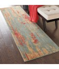 Nourison SOMERSET Area Rug Nourison Somerset Runner Area Rug ST91-Teal/Multicolor