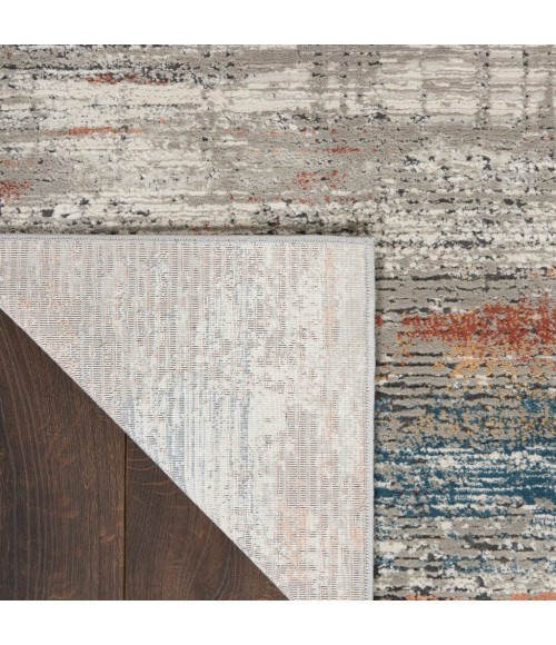 Nourison Rustic Textures Area Rug RUS12-Grey/Multi