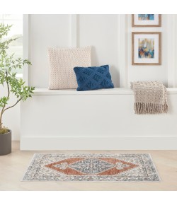 Nourison Astra Washables - Asw11 Grey Multicolor Area Rug 4 ft. X 6 ft. Rectangle