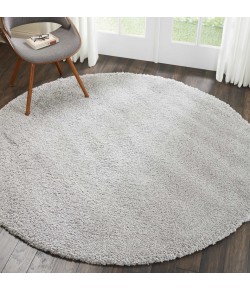 Nourison Malibu Shag - Msg01 Silver Grey Area Rug 7 ft. 10 X Round