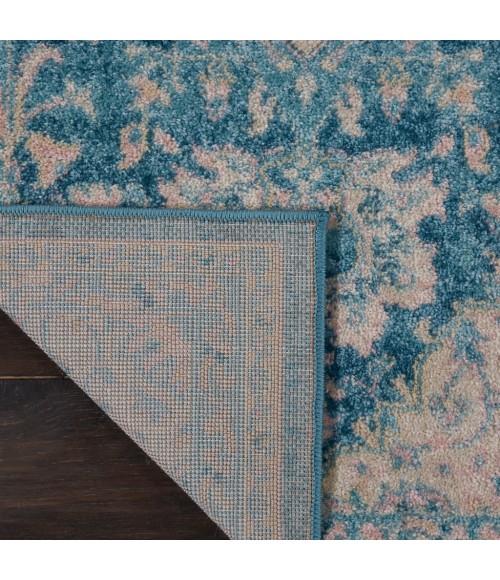 Nourison Tranquil Runner Area Rug TRA07-Ivory/Turquoise