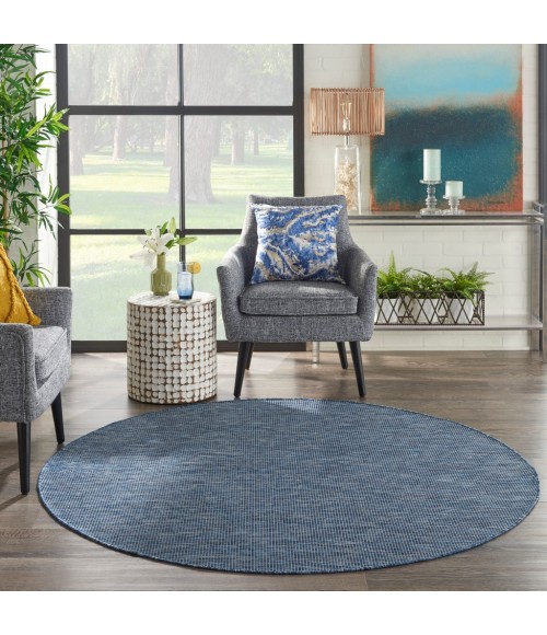 Nourison Positano Round Area Rug POS01-Navy Blue