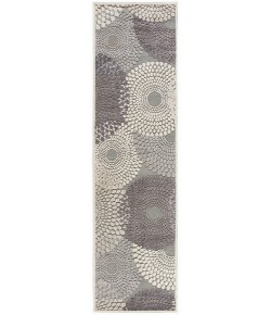 Nourison Graphic Illusions - Gil04 Grey Area Rug 2 ft. 3 X 8 ft. Rectangle