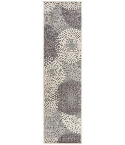 Nourison GRAPHIC ILLUSIONS Area Rug Nourison Graphic Illusions Runner Area Rug GIL04-Grey