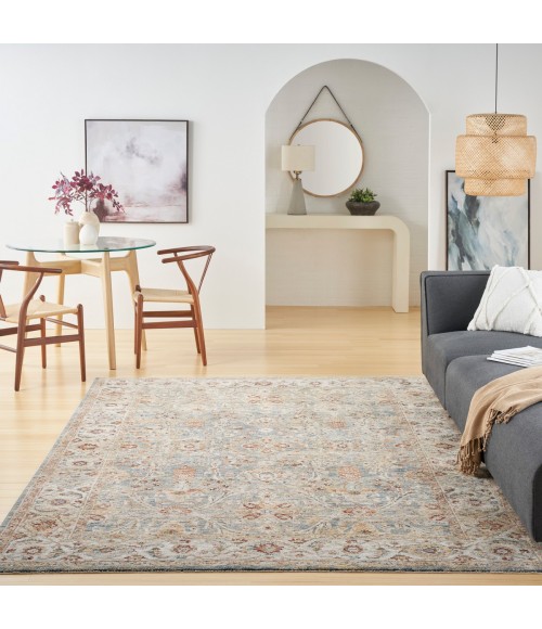 Nourison Sahar Blue Rug SHR03 8 ft. X 10 ft. Rect. - Rugs Town Nourison Sahar Blue SHR03 8 ft. X 10 ft. Rect. Rug