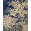 Nourison Tranquil(Traql) - Tra08 Beige Navy Area Rug 8 ft. 10 X 11 ft. 10 Rectangle